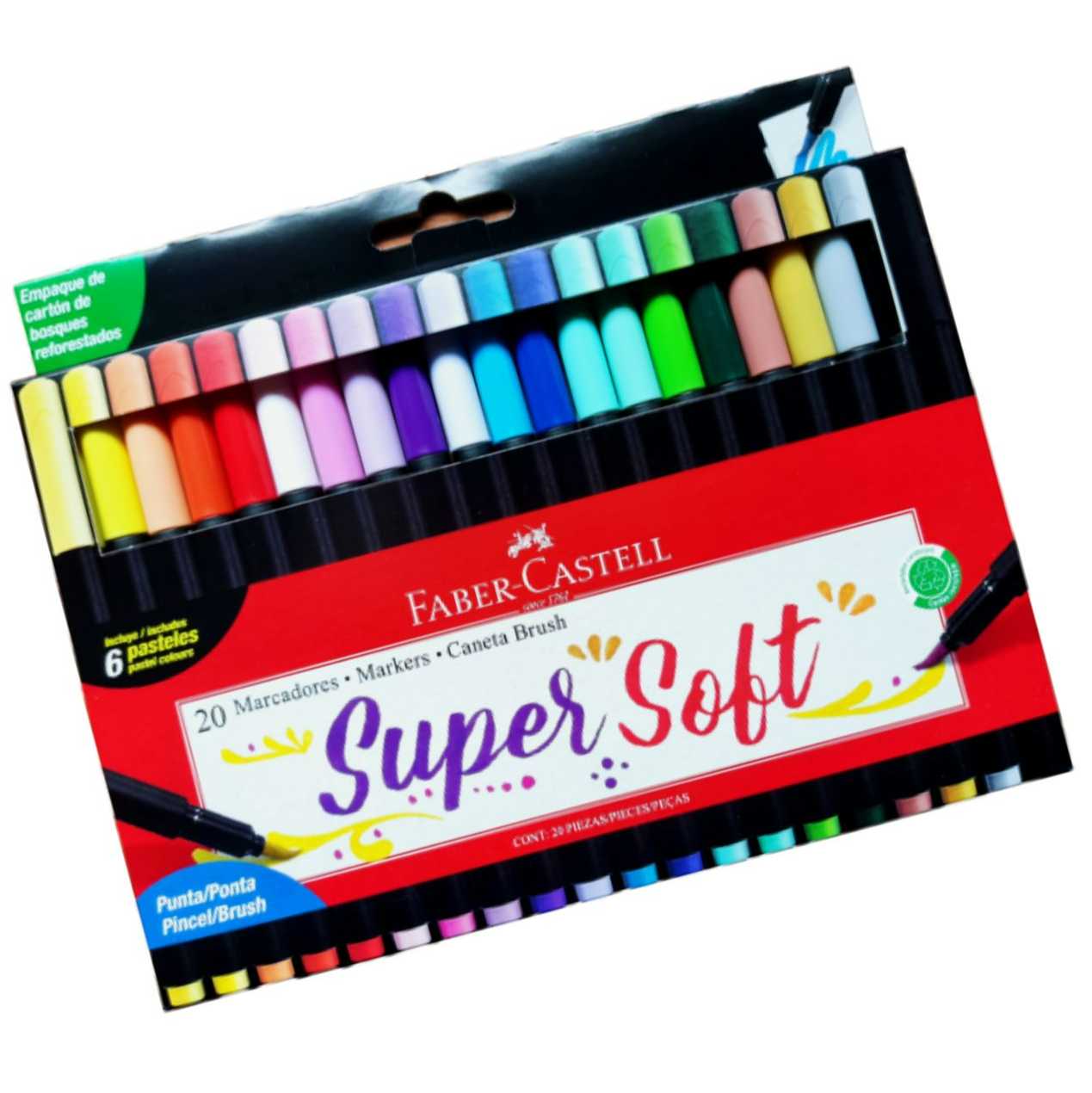 Marcadores Supersoft Faber Castell 5 Colores - polipapel